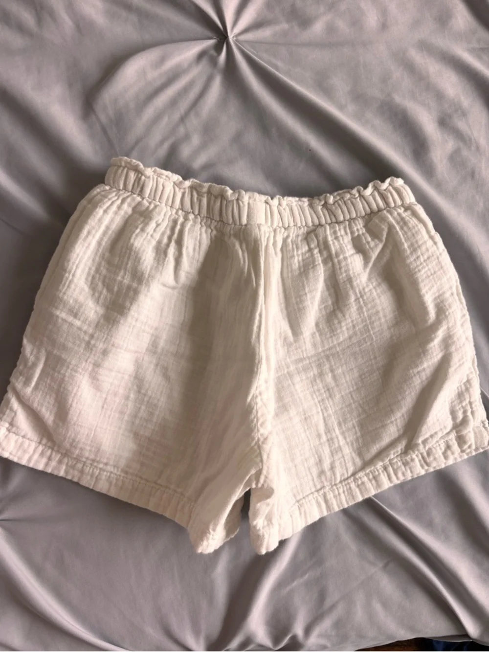 Gap Kids White Elastic-Waist Shorts Size Large 10 Girls
